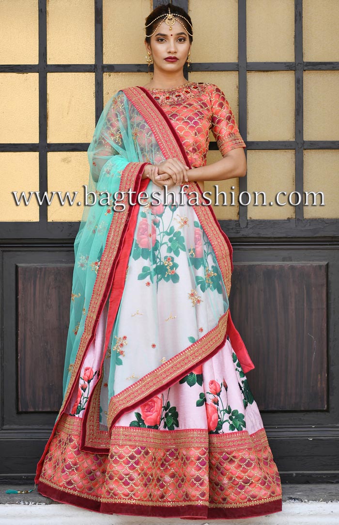 Trendy Pink Silk Designer Lehenga Choli