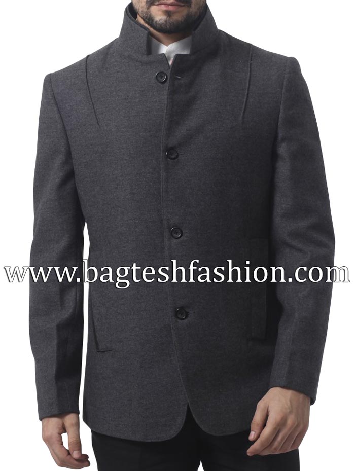 Gray Tweed Wool Blazer