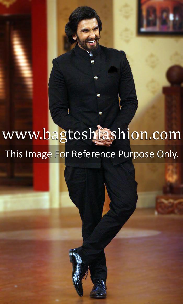 Ranveer Singh Black Jodhpuri Suit(id:9870956) Product details