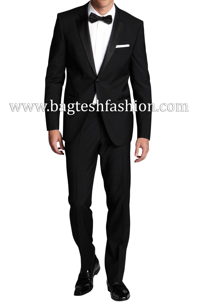 Wedding Black Groom Tuxedo Suit