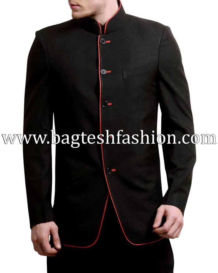 Partywear Black Jodhpuri Suit