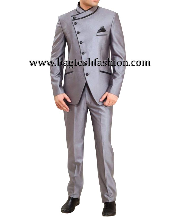 Mandarin Collar Angrakha Style Suit