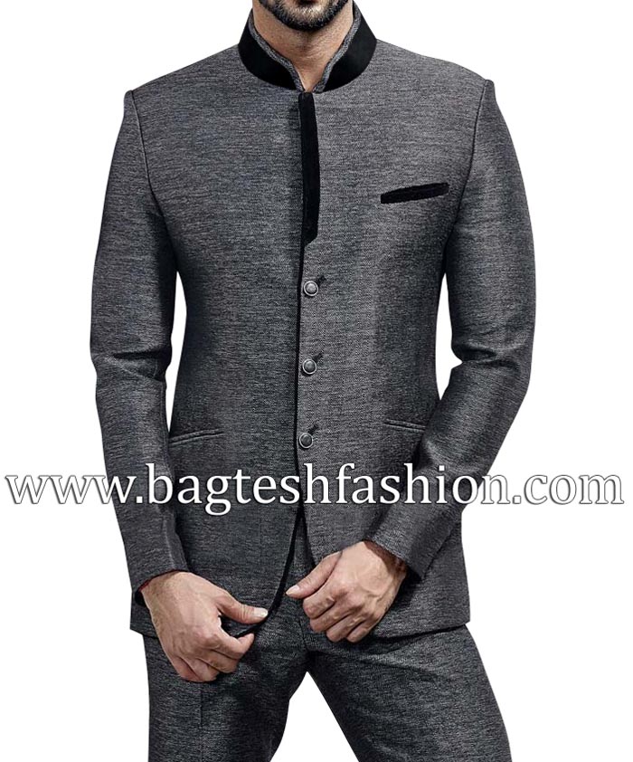 Indian Gray Formal Jodhpuri Suit