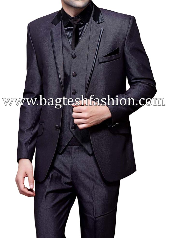 Luxurious Slate Gray Tuxedo Suit