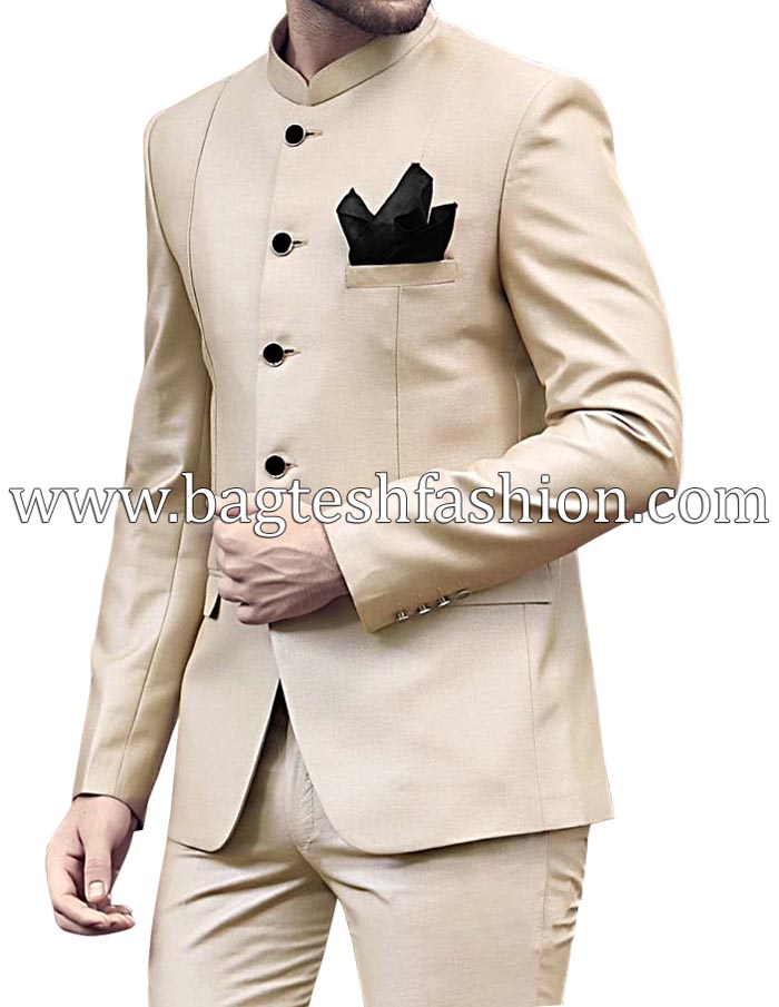 Elegant Groom Ivory Wedding Suit