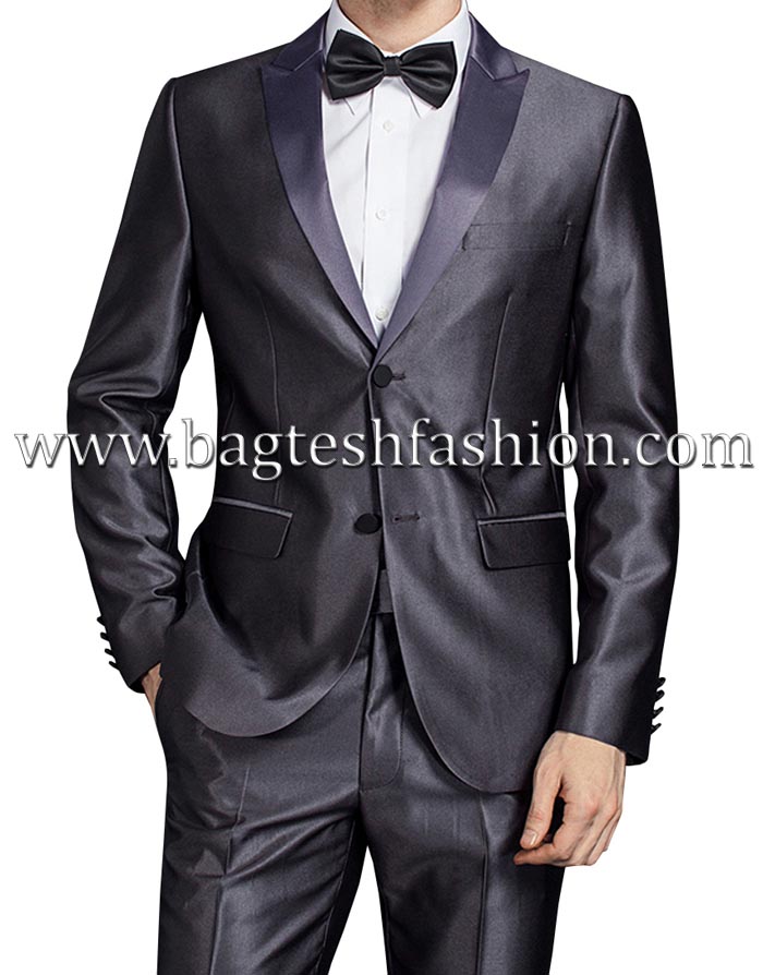 Classic Shining Gray Tuxedo Suit