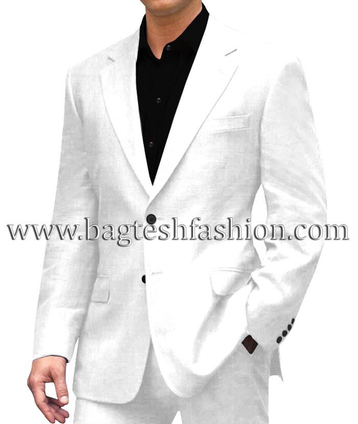 Summer Wedding White Linen Suit