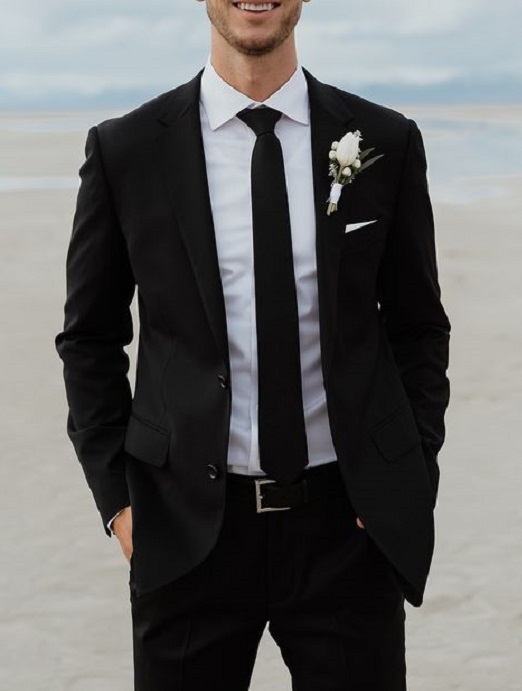 Groom Attire Black Tuxedo Suit Online | Bagtesh Fashion