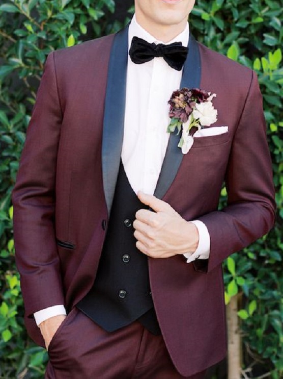 Wedding Burgundy Groom Suit Online Bagtesh Fashion
