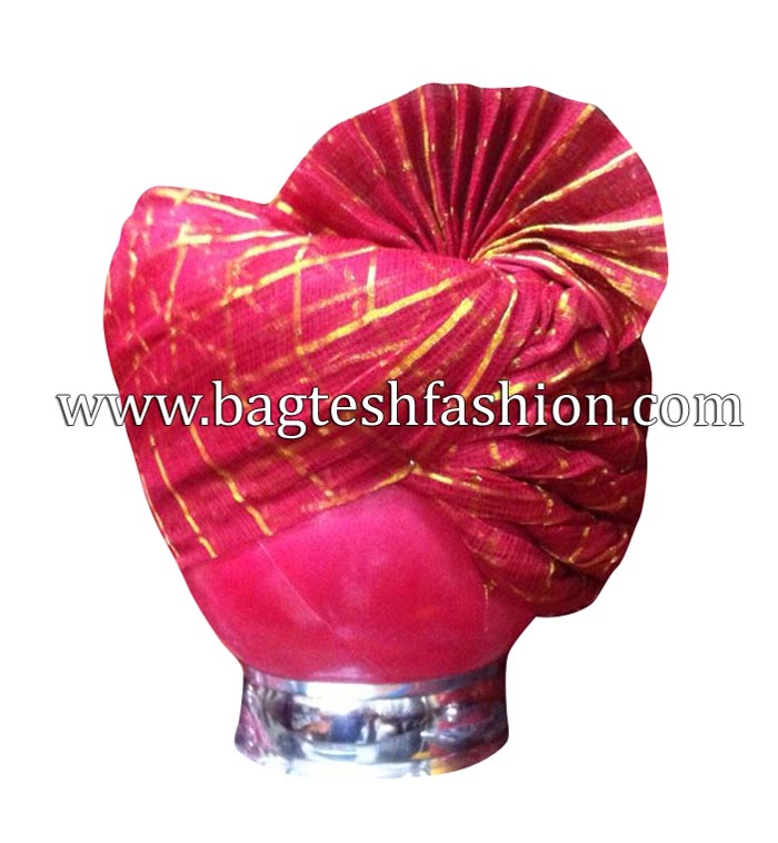 Exquisite Pink Wedding Turban
