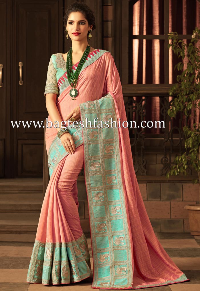 Beautiful Pink Silk Saree