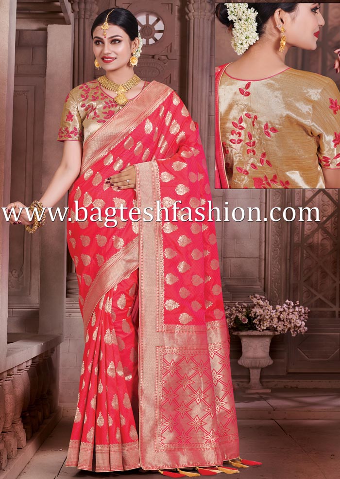 Fabulous Pink Banarasi Saree