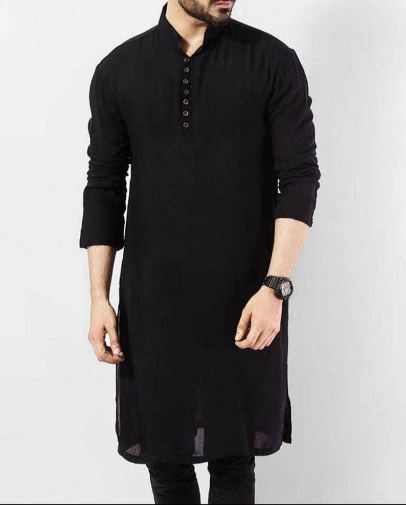 Party Wear Eid Special Black Kurta Pajama