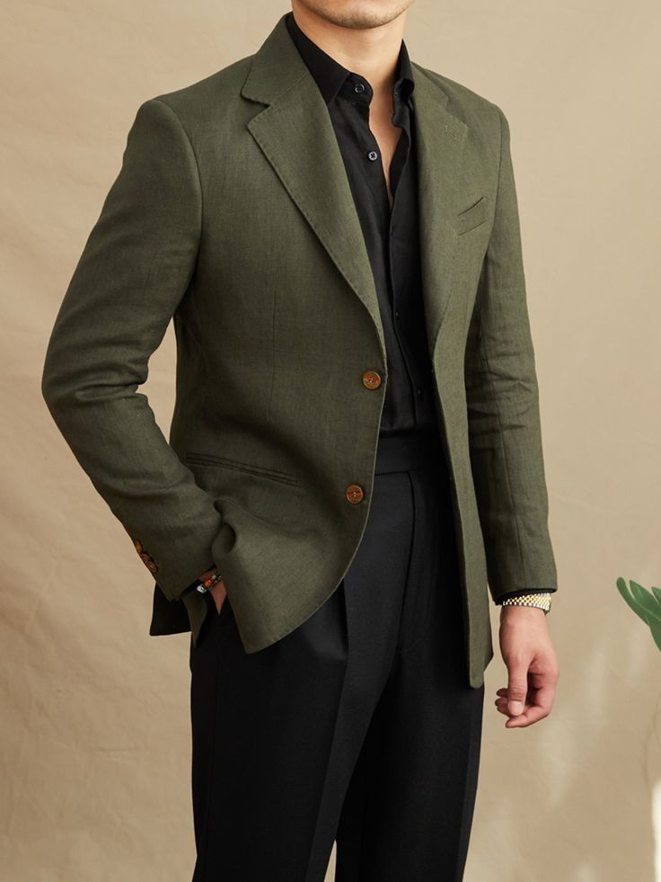 Men's Green Blazer For Wedding