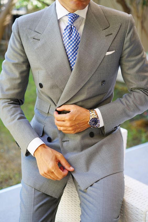 Classic Tuxedo Gray Wedding Suit