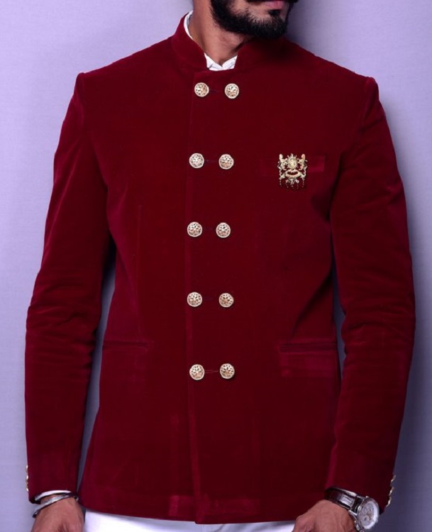 Men 2Pc Khaki Safari Jacket Pant Suit Collared Custom Made Formal Party  Wear | eBay