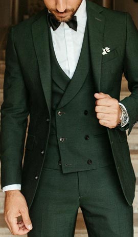 Classic Dark Green Wedding Suit