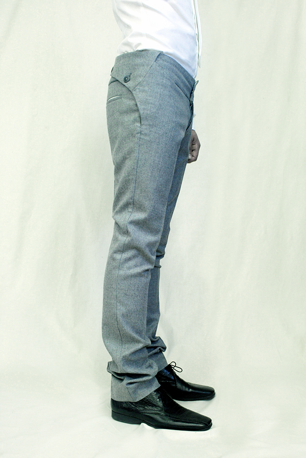 Stylish Slim Fit Grey Tailored Trouser