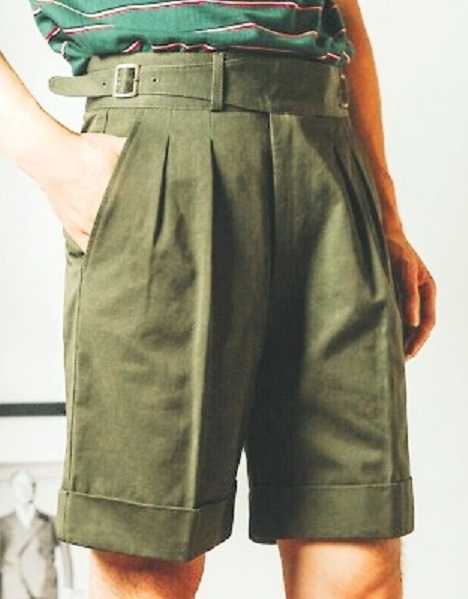 Vintage Olive Drab Cotton Shorts